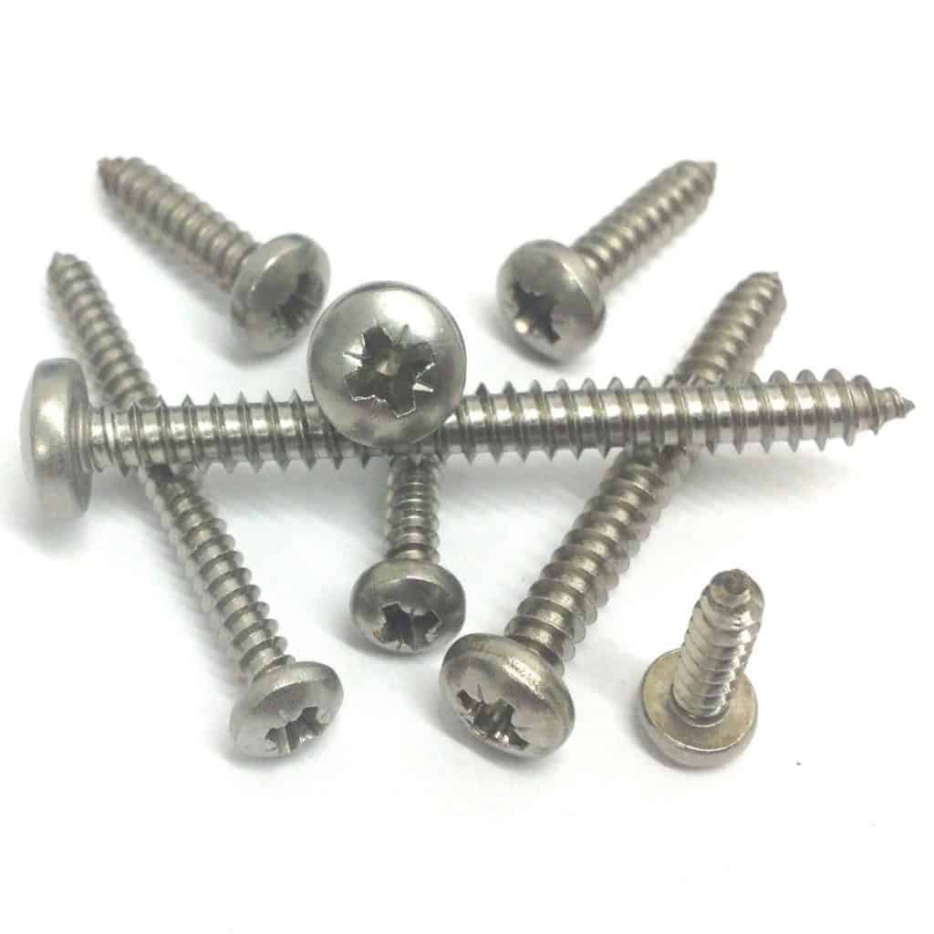 #10 x 1-inch Square Drive Hardware Machine Screws Kit Self Tapping Pan Head Sheet Metal Stainless Pack of 25 Warranity by Pr-Merchant 
