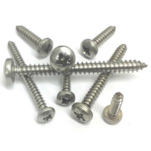 POZI SELF TAPPERS PAN HEAD SCREW ST/ST STAINLESS STEEL TAPPING No 4