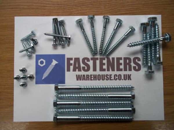 M6 COACH SCREWS BOLTS A2 STAINLESS STEEL HEX HEAD ST/ST TIMBER SCREW