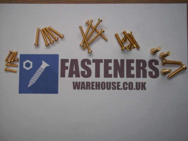 BRASS CHEESE HEAD SCREW SLOTTED/BOLT AND NUT