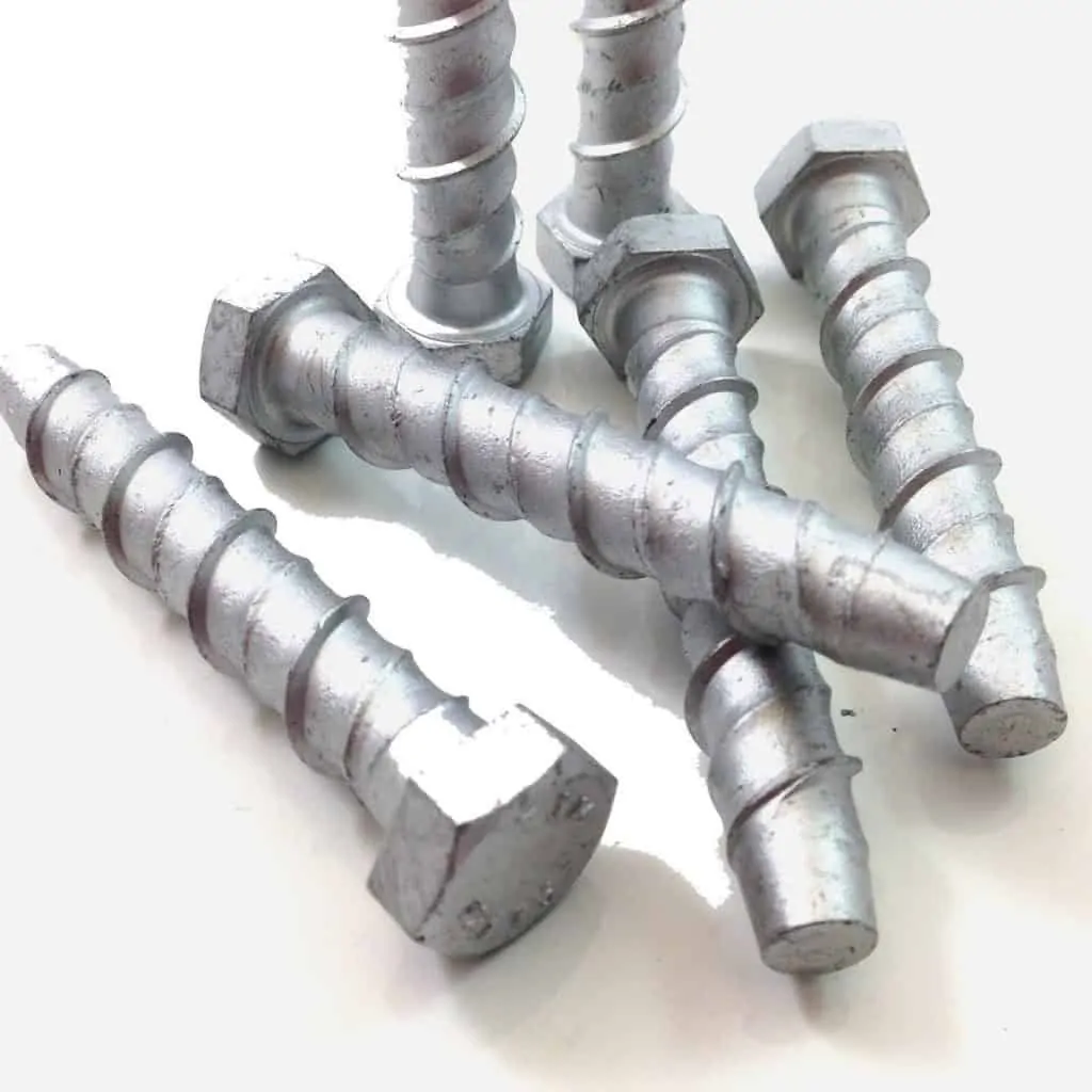 MASONRY GROUND ANCHOR SCREW / BOLT THUNDERBOLT GALV HEX HEAD MULTI FIX CONCRETE