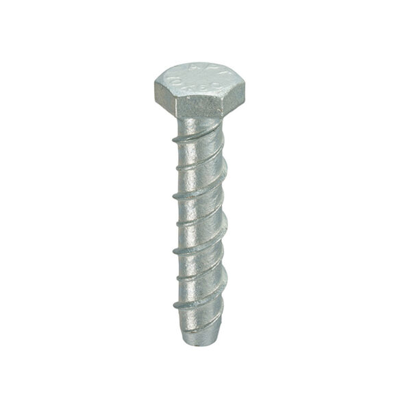 MASONRY GROUND ANCHOR SCREW / BOLT THUNDERBOLT GALV HEX HEAD MULTI FIX CONCRETE